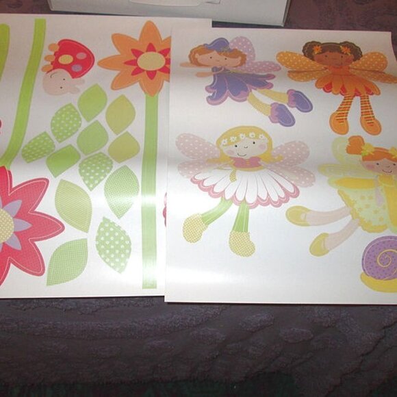 NIB Enchanted FAIRY Butterfly GARDEN Wall DECOR Reusable DECALS Peel & Stick - Picture 10 of 11